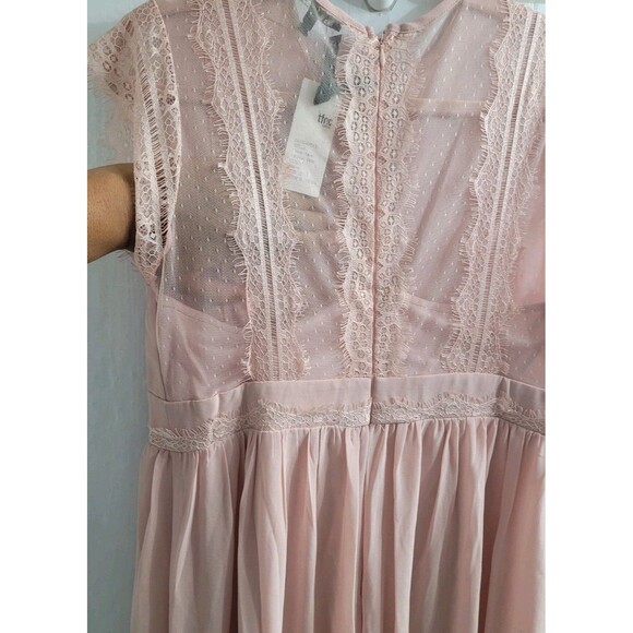 TFNC London Sz 8 US Maternity Bridesmaids Chiffon Finley Maxi Dress Lace Wedding - Picture 15 of 16